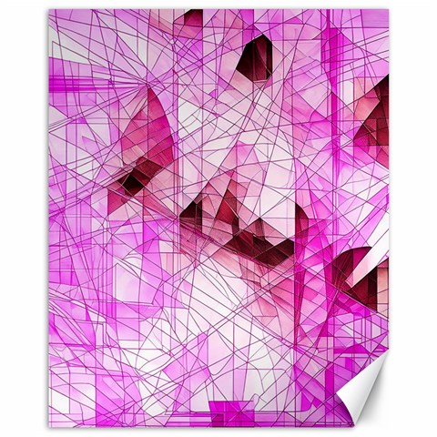 Pink Abstract Lineart Canvas 11  x 14  from ArtsNow.com 10.95 x13.48  Canvas - 1