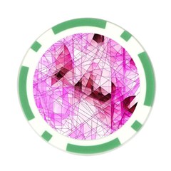 Pink Abstract Lineart Poker Chip Card Guard from ArtsNow.com Back