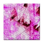 Pink Abstract Lineart Face Towel