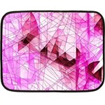 Pink Abstract Lineart Fleece Blanket (Mini)