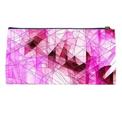 Pink Abstract Lineart Pencil Case from ArtsNow.com Back