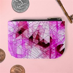 Pink Abstract Lineart Mini Coin Purse from ArtsNow.com Back