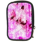 Pink Abstract Lineart Compact Camera Leather Case