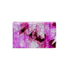 Pink Abstract Lineart Cosmetic Bag (Small) from ArtsNow.com Front