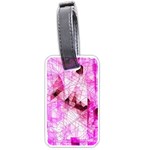 Pink Abstract Lineart Luggage Tag (one side)