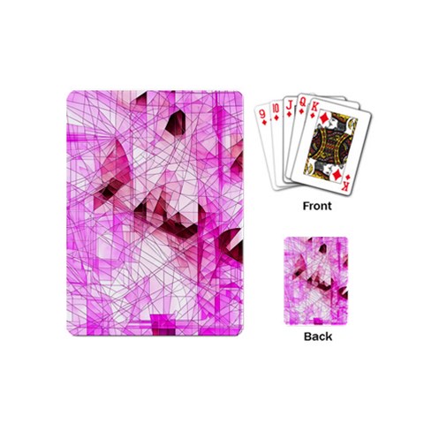 Pink Abstract Lineart Playing Cards Single Design (Mini) from ArtsNow.com Back