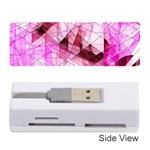 Pink Abstract Lineart Memory Card Reader (Stick)