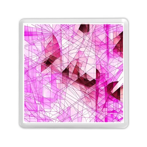 Pink Abstract Lineart Memory Card Reader (Square) from ArtsNow.com Front