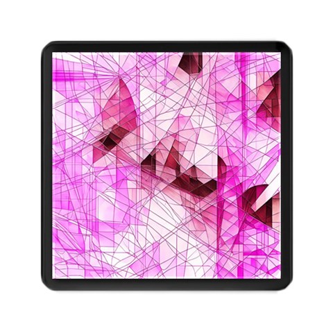 Pink Abstract Lineart Memory Card Reader (Square) from ArtsNow.com Front