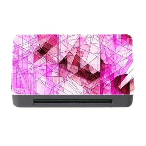 Pink Abstract Lineart Memory Card Reader with CF from ArtsNow.com Front