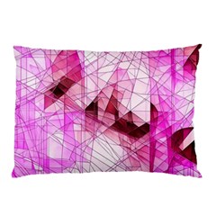 Pink Abstract Lineart Pillow Case (Two Sides) from ArtsNow.com Back