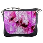 Pink Abstract Lineart Messenger Bag