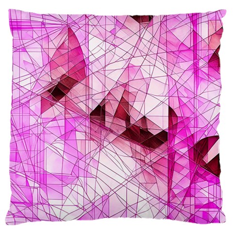 Pink Abstract Lineart Large Cushion Case (One Side) from ArtsNow.com Front