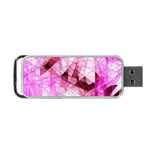 Pink Abstract Lineart Portable USB Flash (Two Sides)