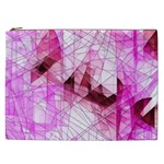 Pink Abstract Lineart Cosmetic Bag (XXL)