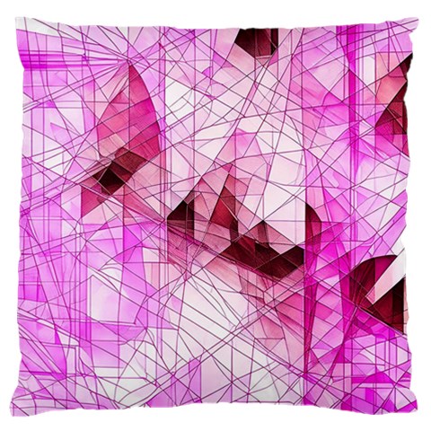 Pink Abstract Lineart Standard Premium Plush Fleece Cushion Case (Two Sides) from ArtsNow.com Back