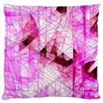 Pink Abstract Lineart Large Premium Plush Fleece Cushion Case (Two Sides)