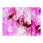 Pink Abstract Lineart Two Sides Premium Plush Fleece Blanket (Mini)