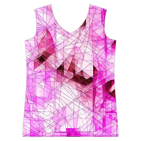 Pink Abstract Lineart Women s Basketball Tank Top from ArtsNow.com Front