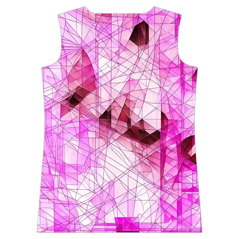 Pink Abstract Lineart Women s Basketball Tank Top from ArtsNow.com Back