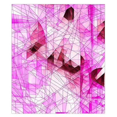 Pink Abstract Lineart Duvet Cover Double Side (California King Size) from ArtsNow.com Back