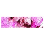 Pink Abstract Lineart Oblong Satin Scarf (16  x 60 )