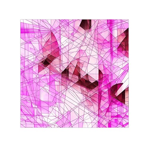 Pink Abstract Lineart Square Satin Scarf (30  x 30 ) from ArtsNow.com Front