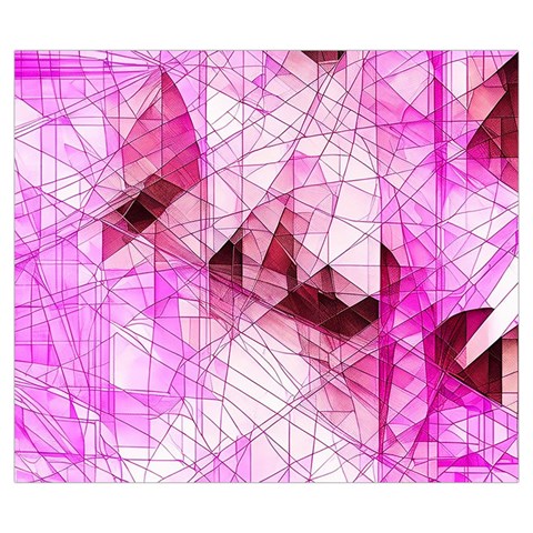 Pink Abstract Lineart Zipper Large Tote Bag from ArtsNow.com Back