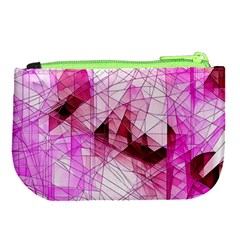 Pink Abstract Lineart Large Coin Purse from ArtsNow.com Back