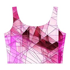 Pink Abstract Lineart Midi Sleeveless Dress from ArtsNow.com Top Front