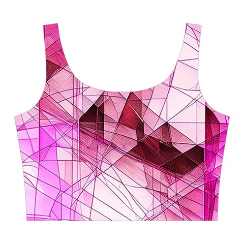 Pink Abstract Lineart Midi Sleeveless Dress from ArtsNow.com Top Back