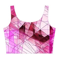 Pink Abstract Lineart Midi Sleeveless Dress from ArtsNow.com Top Back