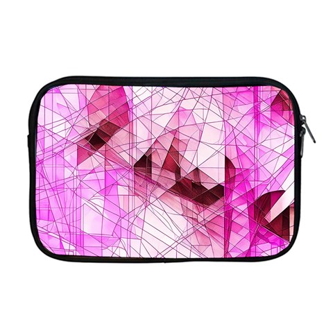 Pink Abstract Lineart Apple MacBook Pro 17  Zipper Case from ArtsNow.com Front