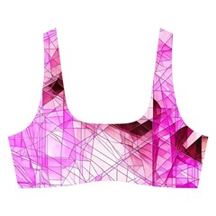 Pink Abstract Lineart Cross Back Hipster Bikini Set from ArtsNow.com Front