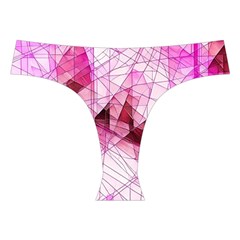 Pink Abstract Lineart Cross Back Hipster Bikini Set from ArtsNow.com Front Under