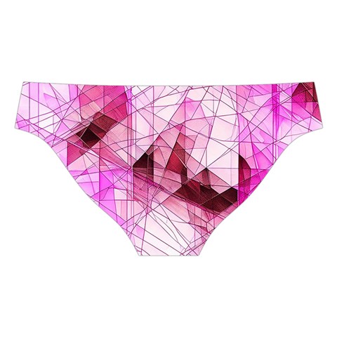 Pink Abstract Lineart Cross Back Hipster Bikini Set from ArtsNow.com Back Under