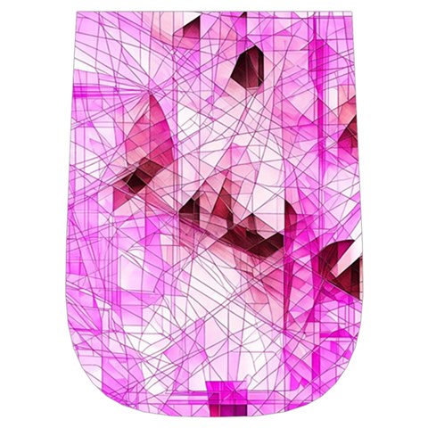 Pink Abstract Lineart Wristlet Pouch Bag (Small) from ArtsNow.com Right Side