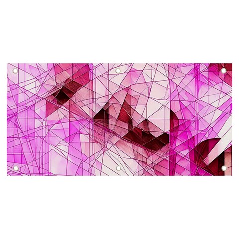 Pink Abstract Lineart Banner and Sign 6  x 3  from ArtsNow.com Front