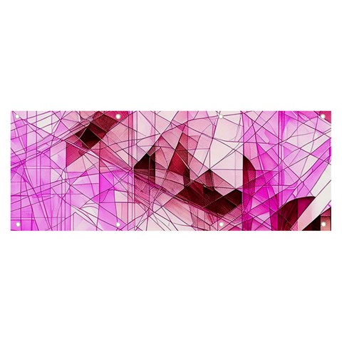 Pink Abstract Lineart Banner and Sign 8  x 3  from ArtsNow.com Front