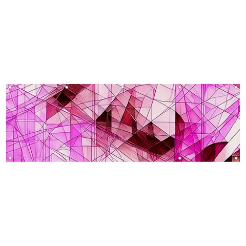 Pink Abstract Lineart Banner and Sign 12  x 4  from ArtsNow.com Front