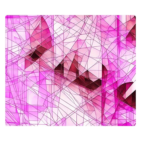 Pink Abstract Lineart Premium Plush Fleece Blanket (Small) from ArtsNow.com 50 x40  Blanket Front