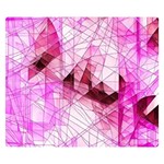 Pink Abstract Lineart Premium Plush Fleece Blanket (Small)