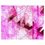 Pink Abstract Lineart Premium Plush Fleece Blanket (Medium)