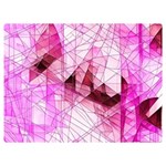 Pink Abstract Lineart Premium Plush Fleece Blanket (Extra Small)