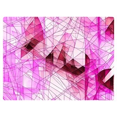 Pink Abstract Lineart Two Sides Premium Plush Fleece Blanket (Baby Size) from ArtsNow.com 40 x30  Blanket Front