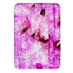 Pink Abstract Lineart Rectangular Glass Fridge Magnet (4 pack)