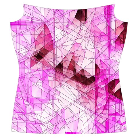 Pink Abstract Lineart Women s Cut Out Long Sleeve T Front