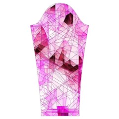 Pink Abstract Lineart Women s Cut Out Long Sleeve T Sleeve Left