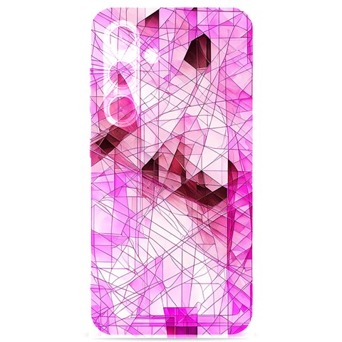 Pink Abstract Lineart Samsung Galaxy S24 6.2 Inch Black TPU UV Case from ArtsNow.com Front