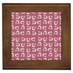 Whimsy Chickens Pattern Framed Tile